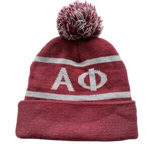 Alpha Phi Pom Pom beanie hat winter hat